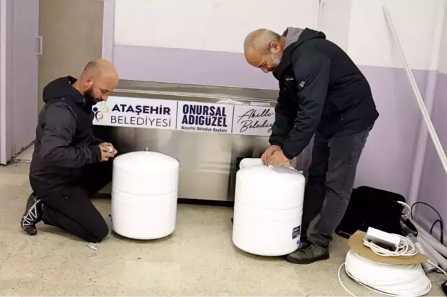   Ataşehir Belediyesi'nden okullara su arıtma cihazları
